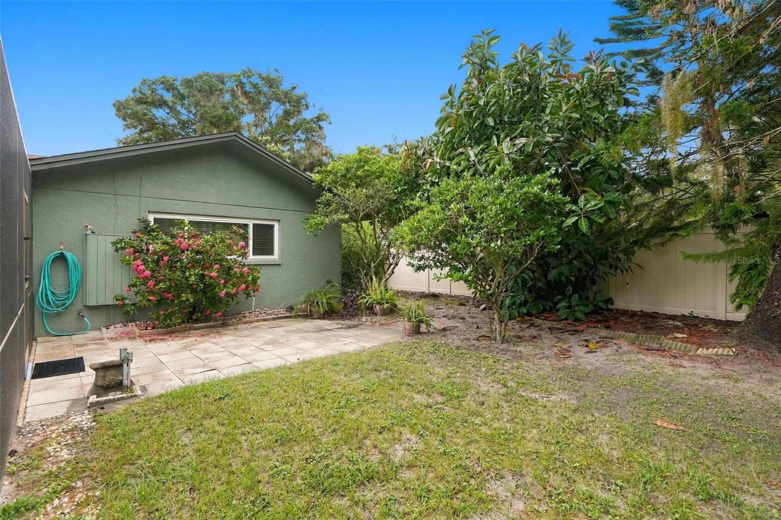Maintained tropical landscaping.