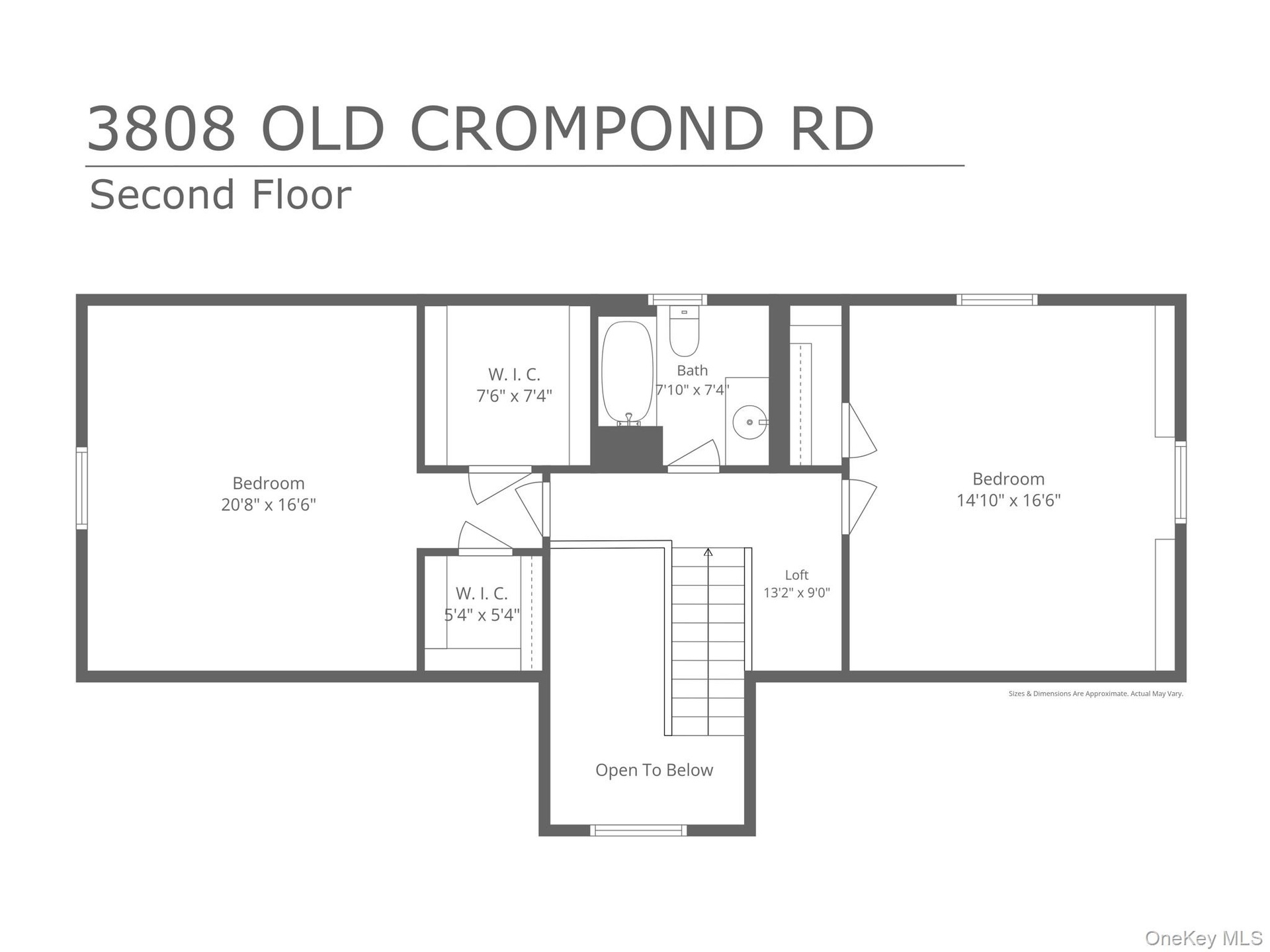 Upstairs floor plan
