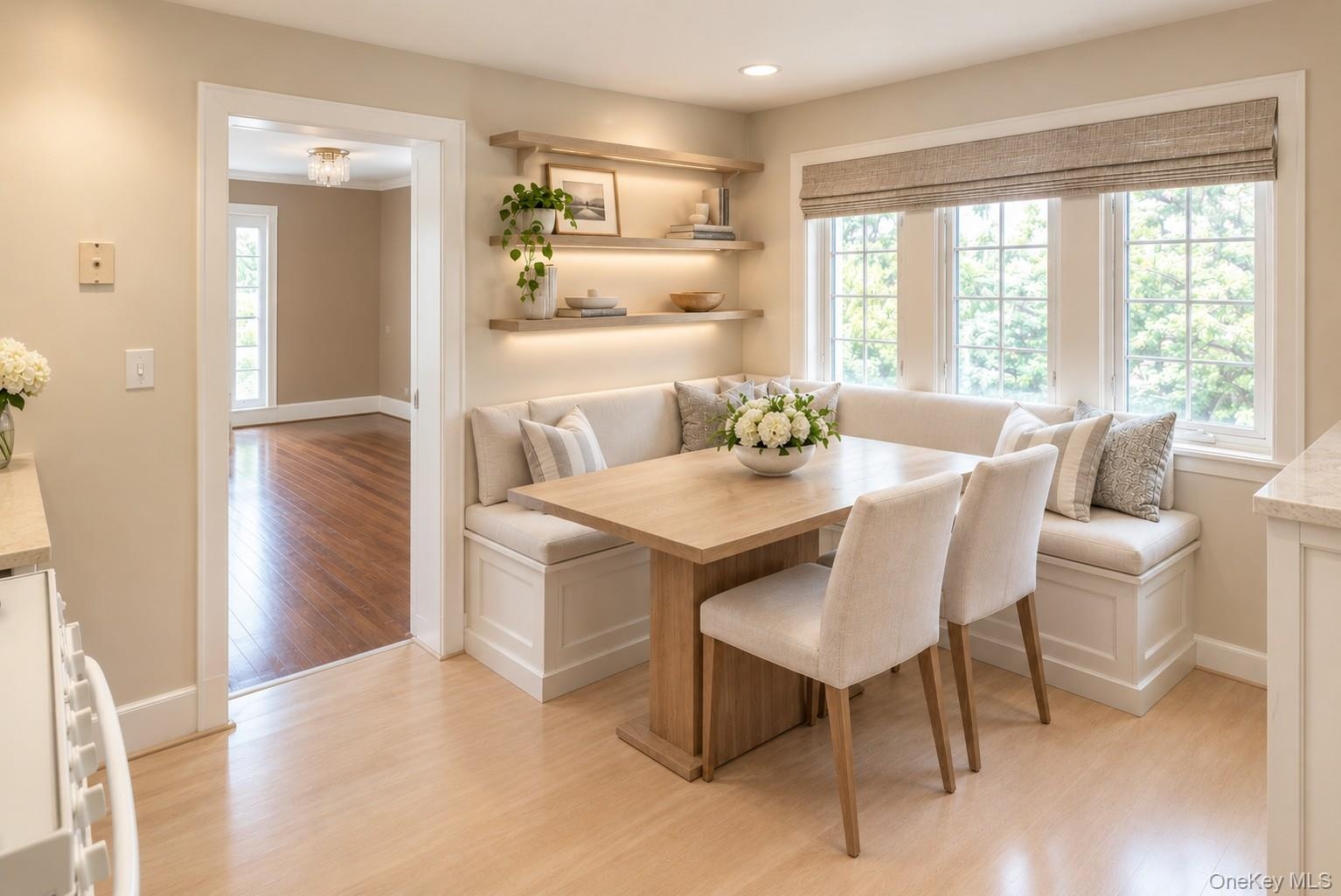 Virtually Staged Kitchen with Banquette