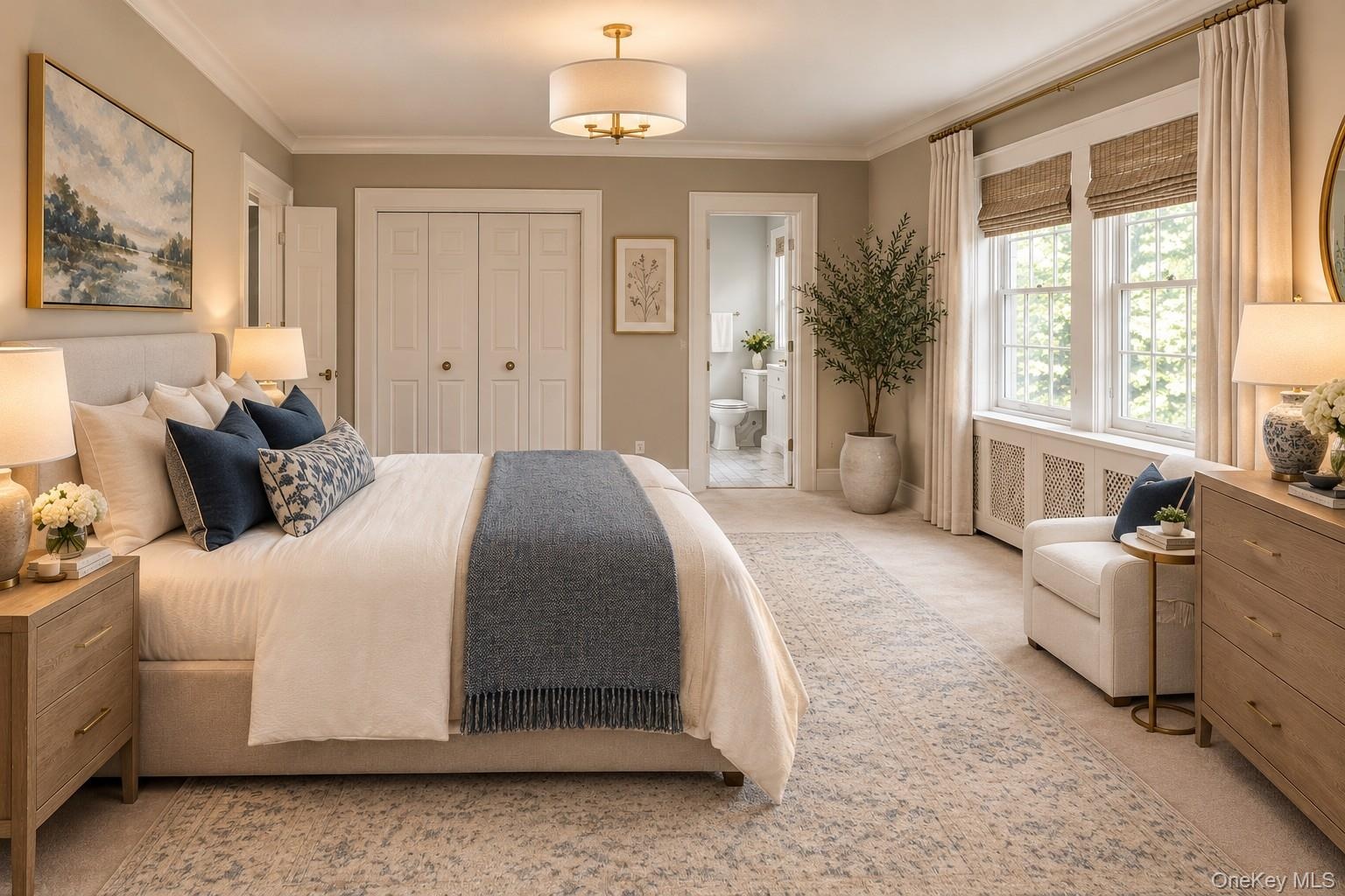 Virtually Staged Primary Bedroom
