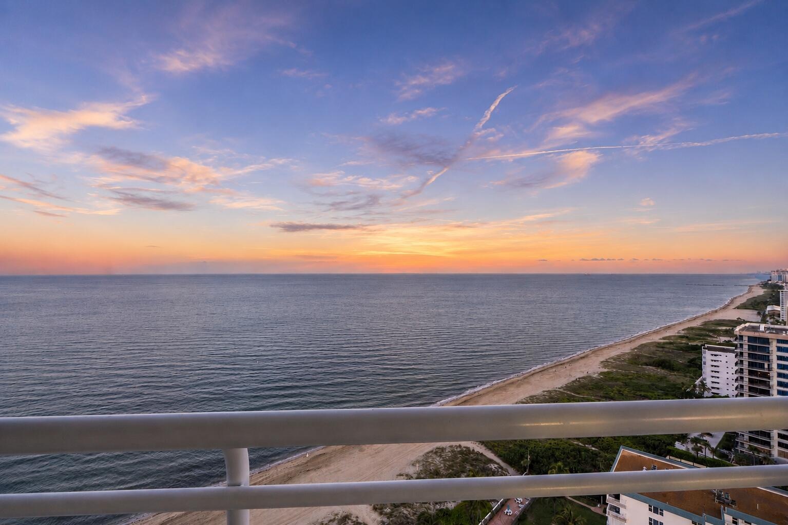 Burnt orange & Blush sunsets blend the experience of indoors and out, allowing breathtaking sunsets, shimmering waterways and the illuminated South Fl