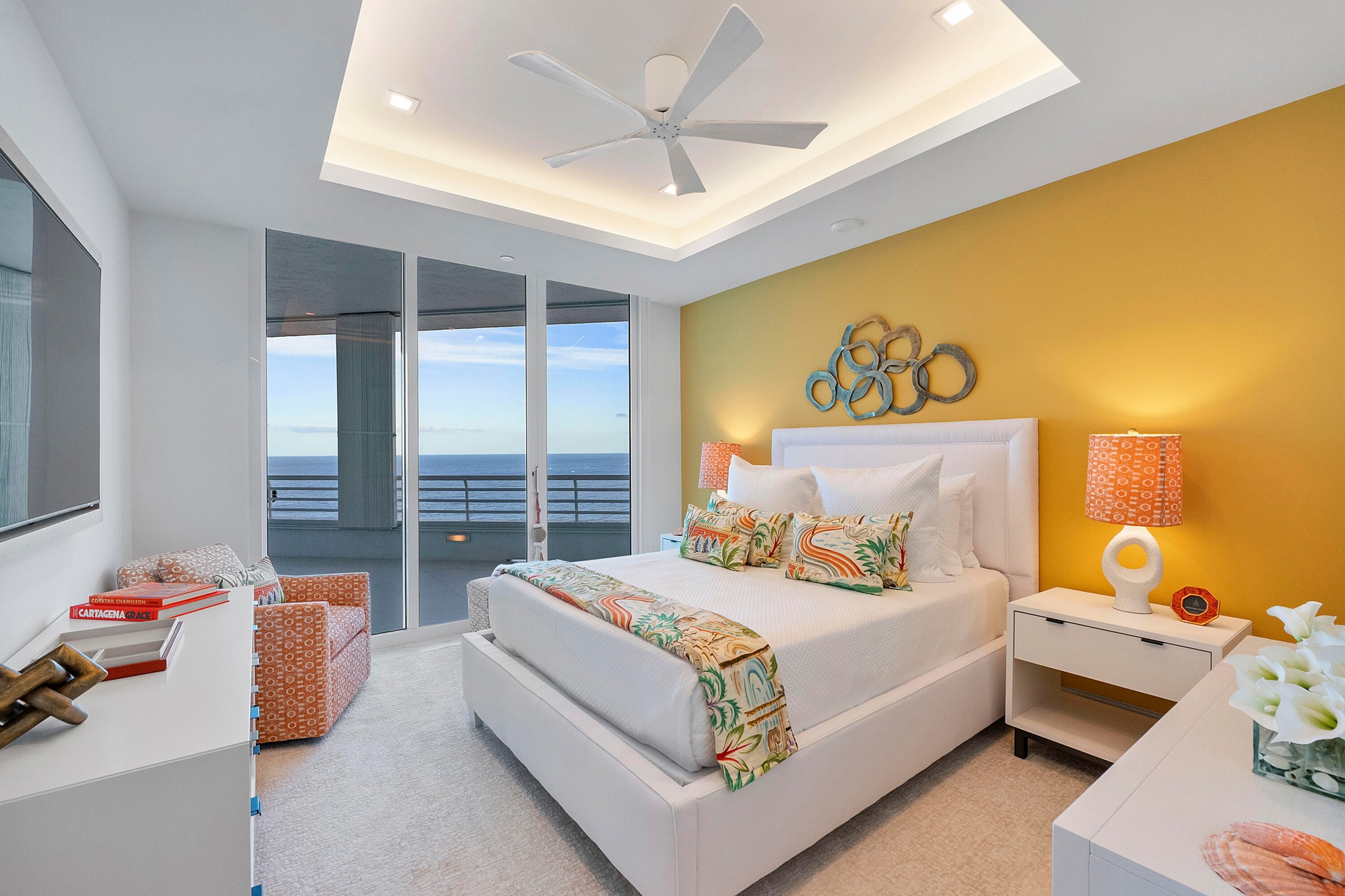 Tastefully decorated with soft colors