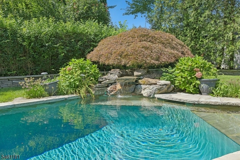 Waterfall in pool