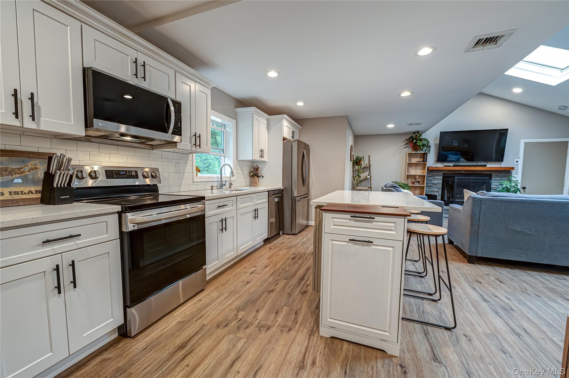 stainless steel appliances and granite