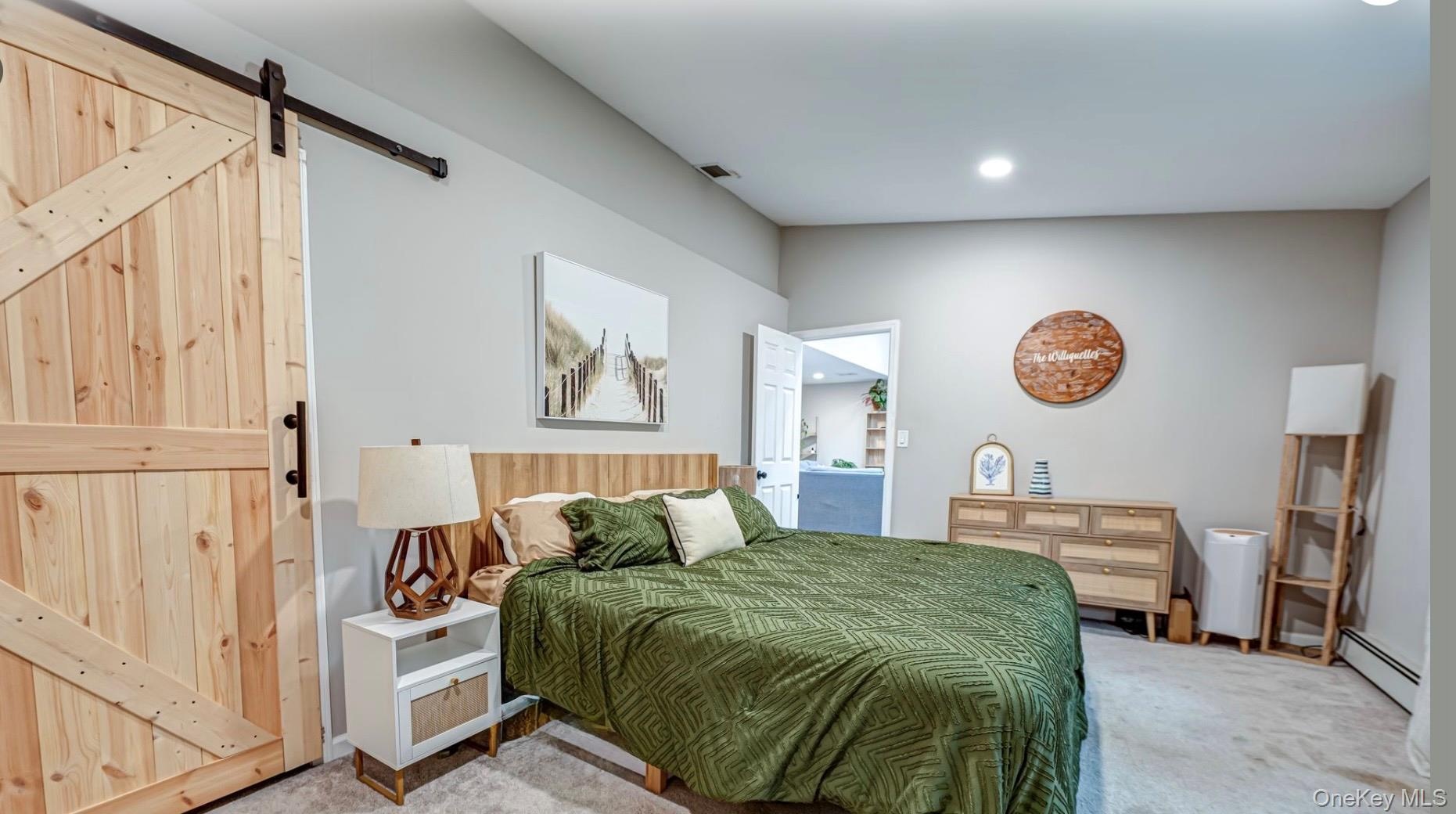 Bedroom with large closet