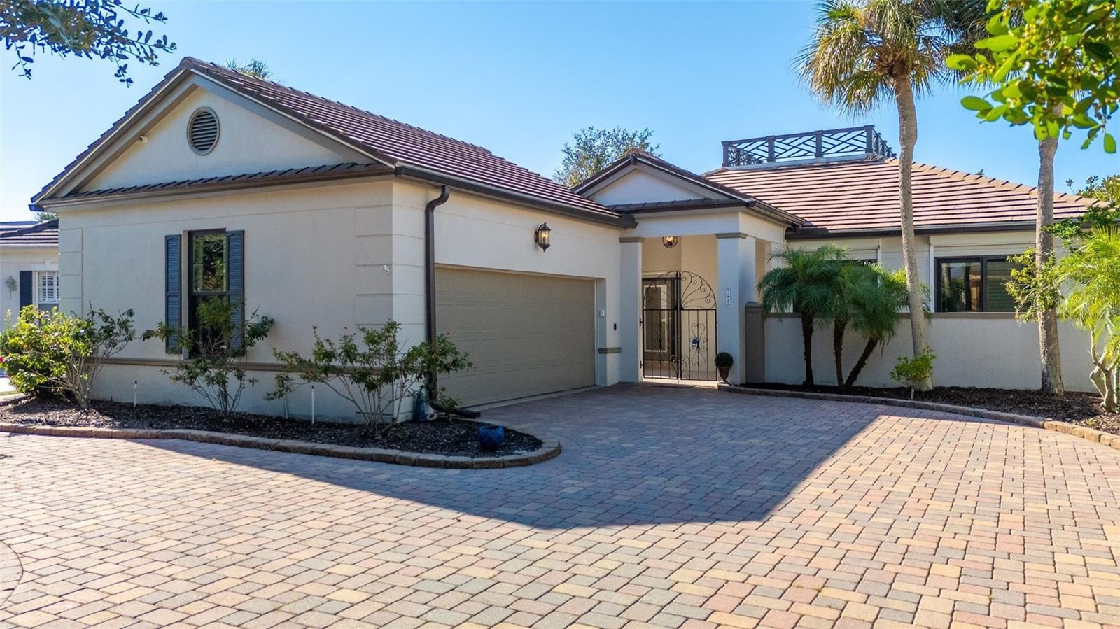 Front of home with side entry garage