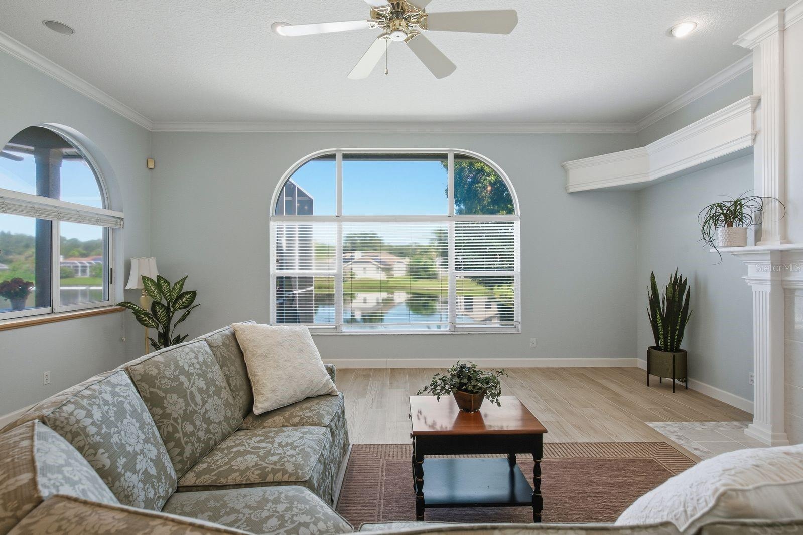 Family Room with newer Luxury Vinal Flooring