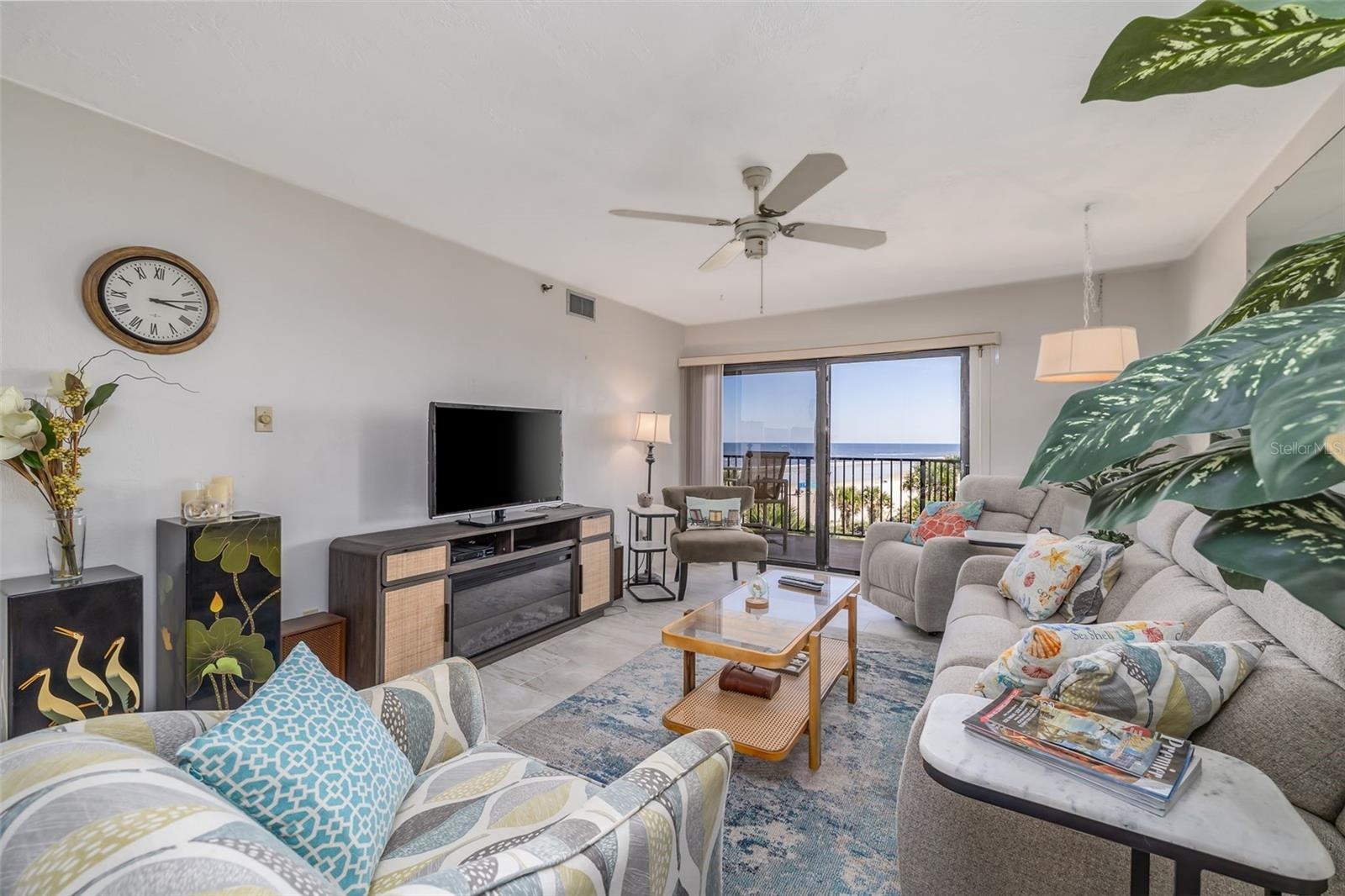 Great views from the kitchen to the balcony!