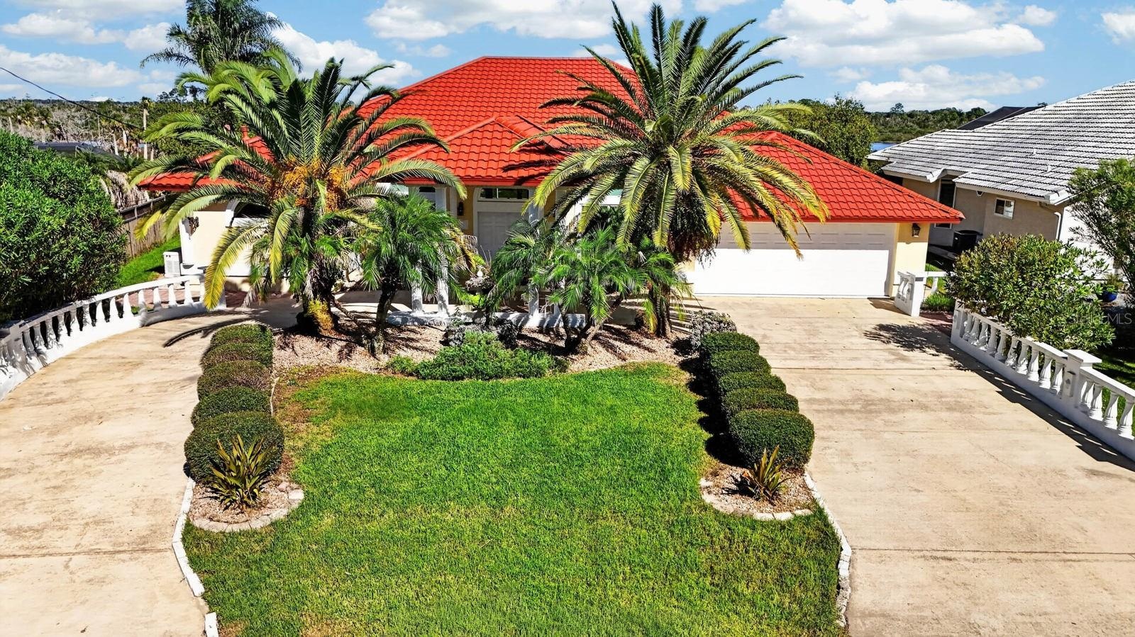 Elevated View of Tropical Landscaping