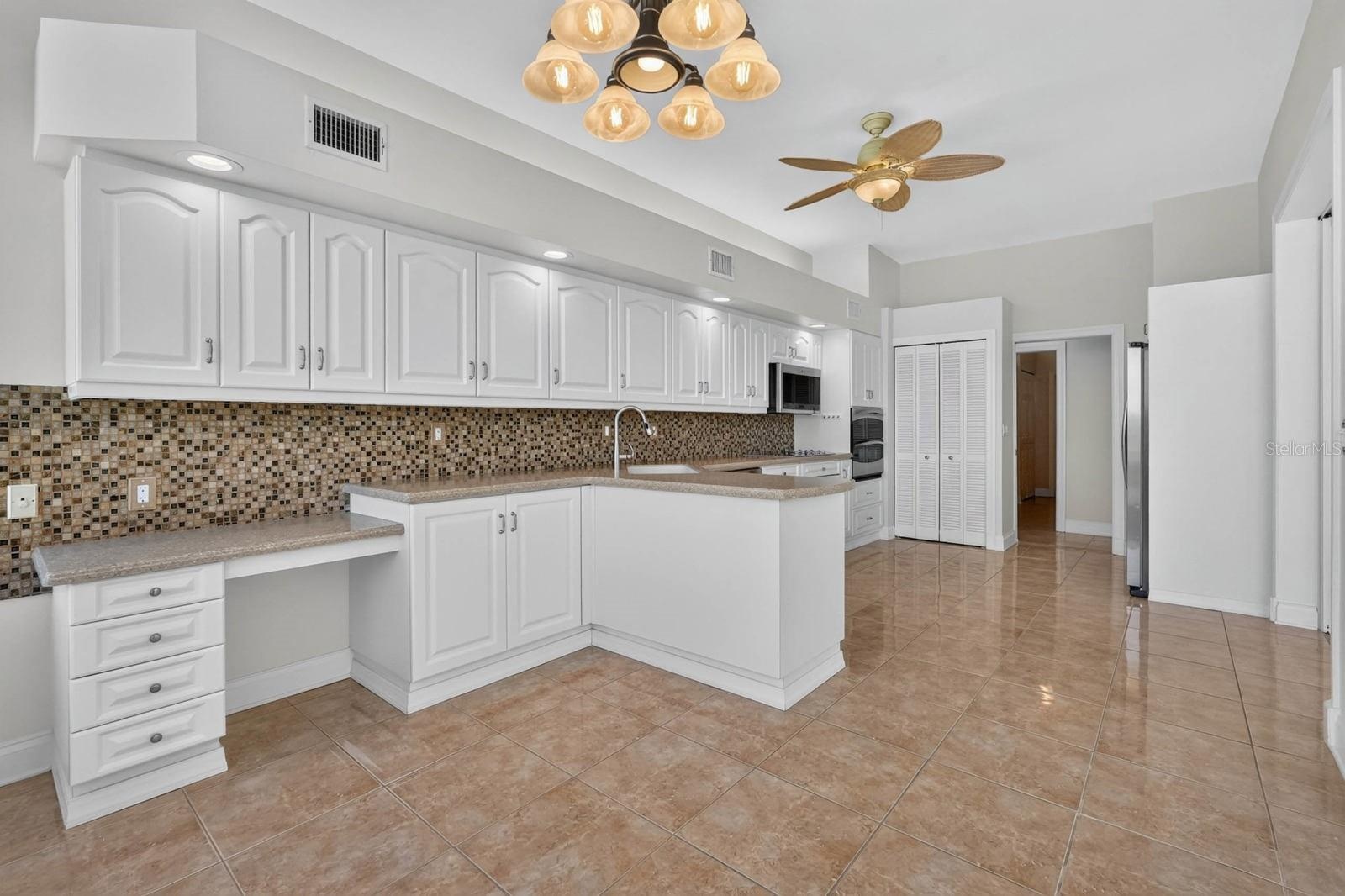 Generous Countertop and Cabinet Space