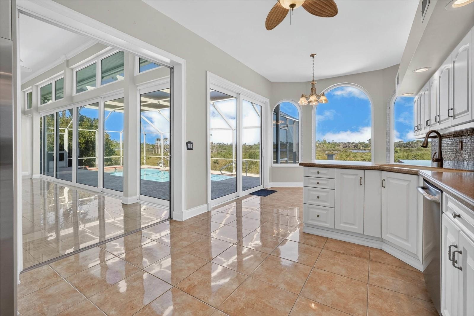 Kitchen With Scenic Views