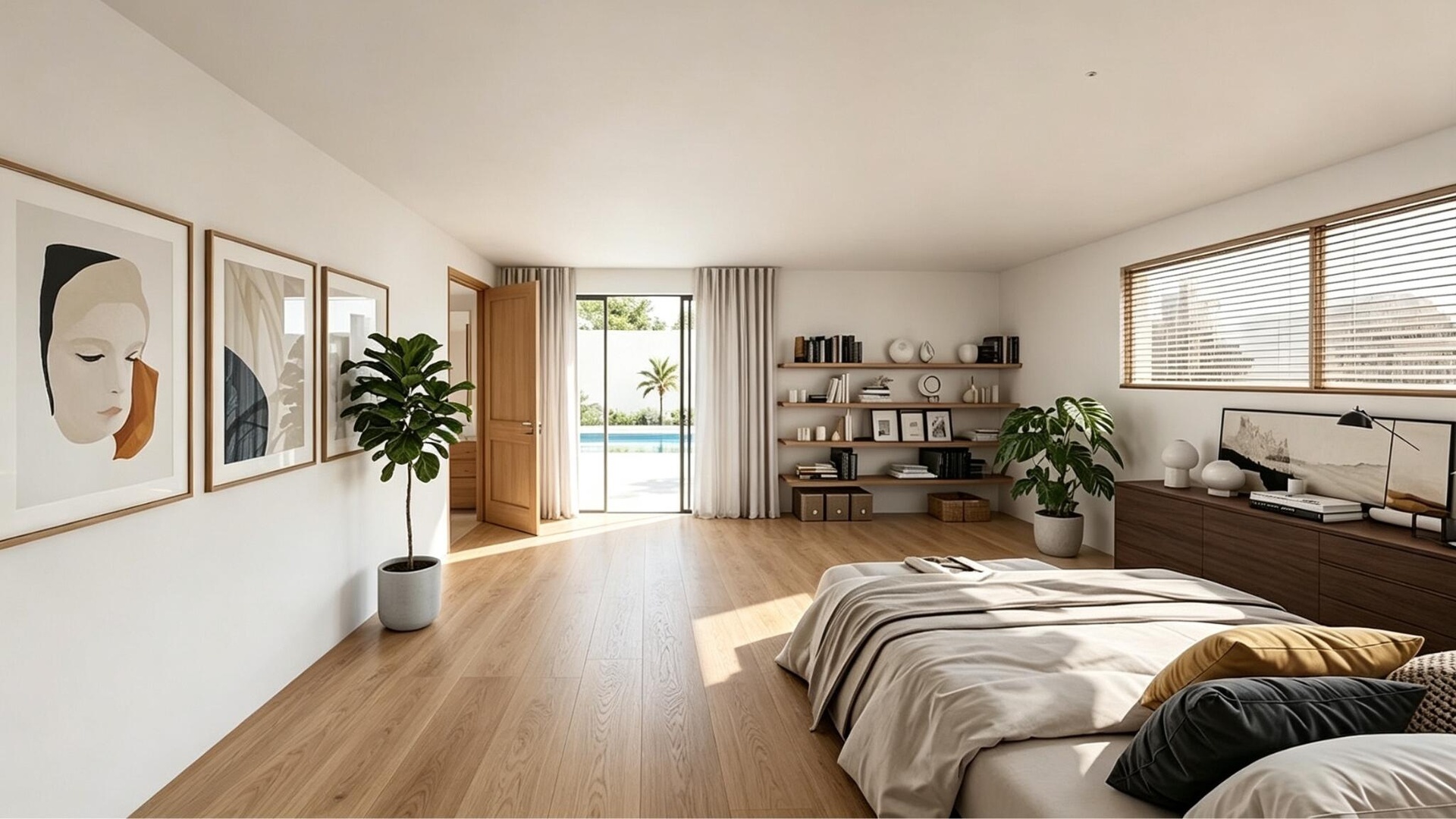 Renderings may include digital enhancements and/or virtual staging for illustrative purposes