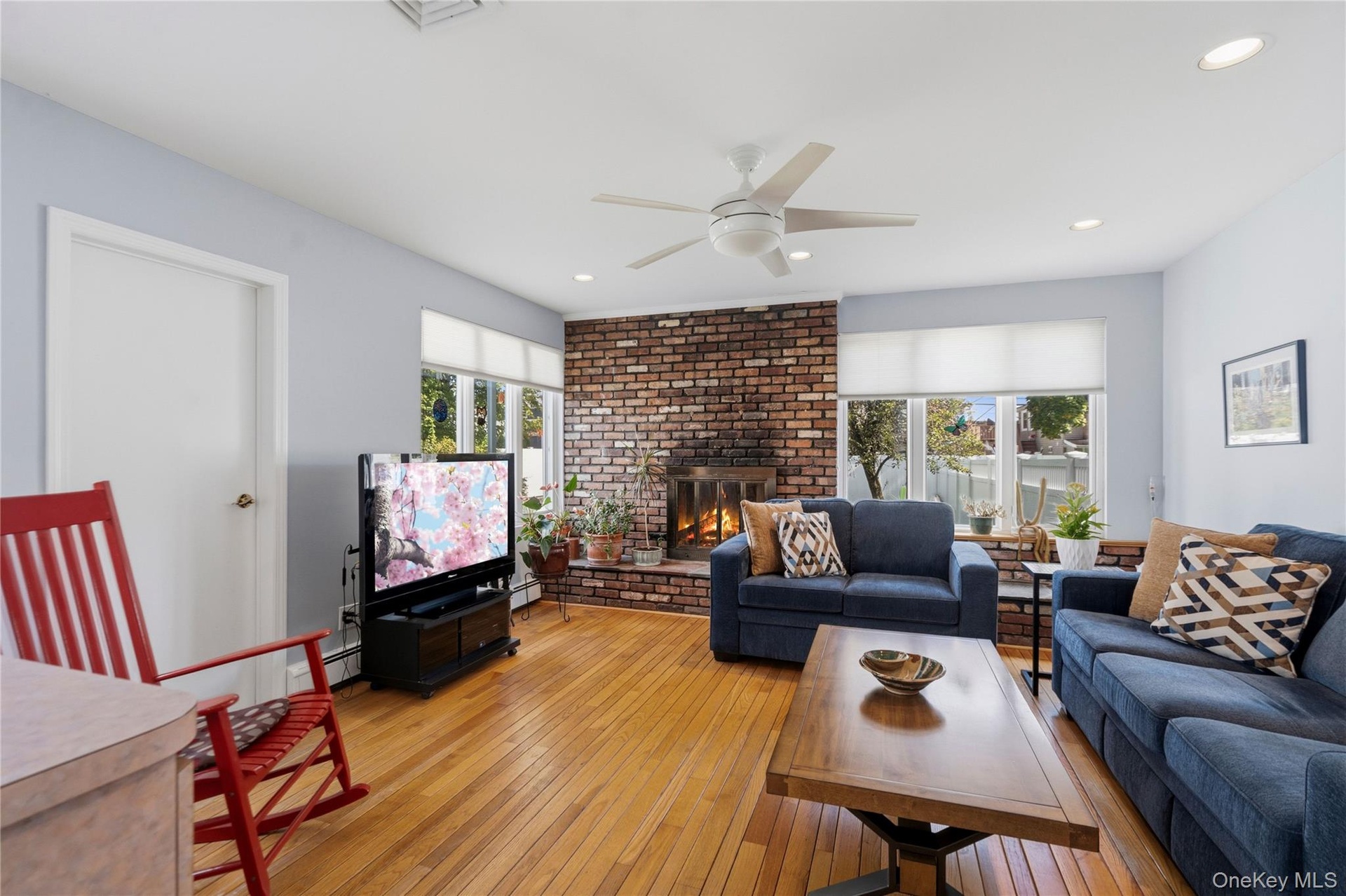 Family Room Has Oak Flooring & A Wood Burning Fireplace!