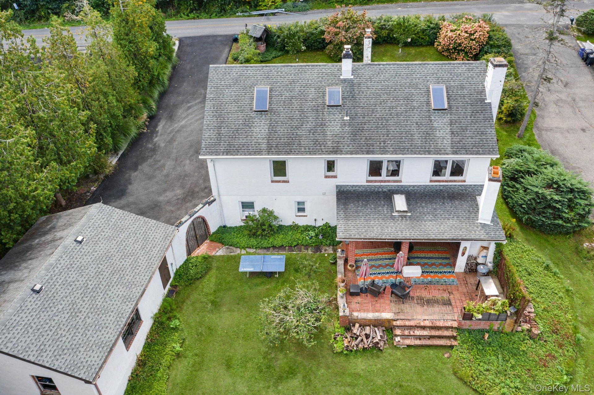 View from the rear/North