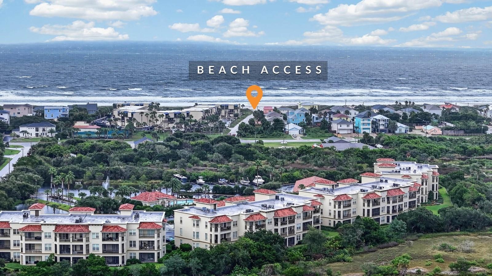 Beach access that is a short walk