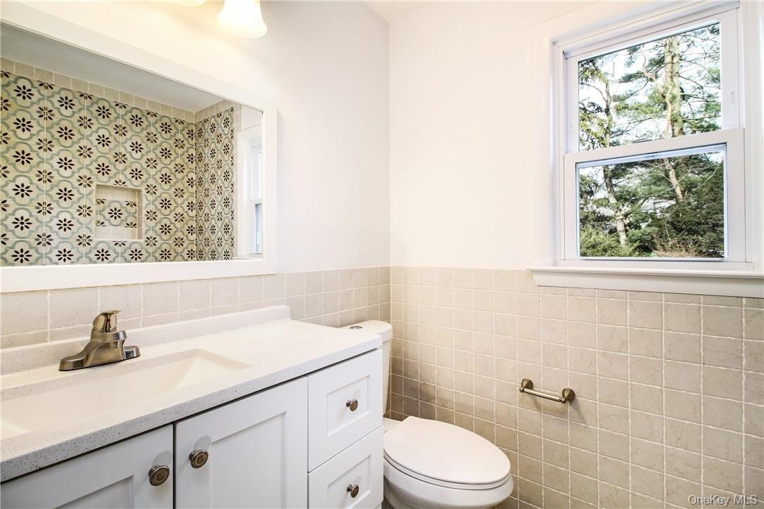 Hall bath. Photos taken when house was empty prior to occupancy.