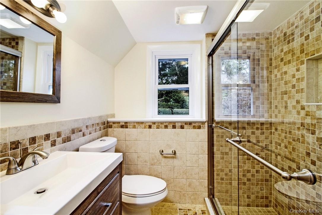 Lower level bath. Photos taken when house was empty prior to occupancy.