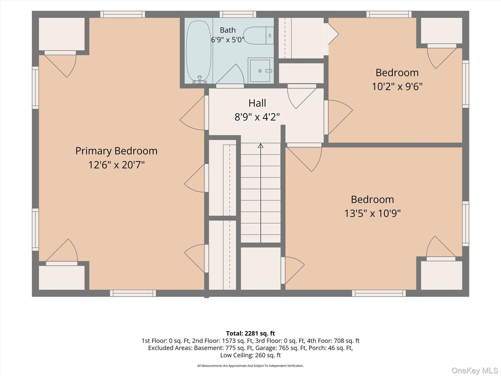 Floorplan for 2nd floor of house