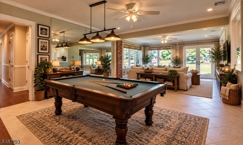 Altered to add pool table
