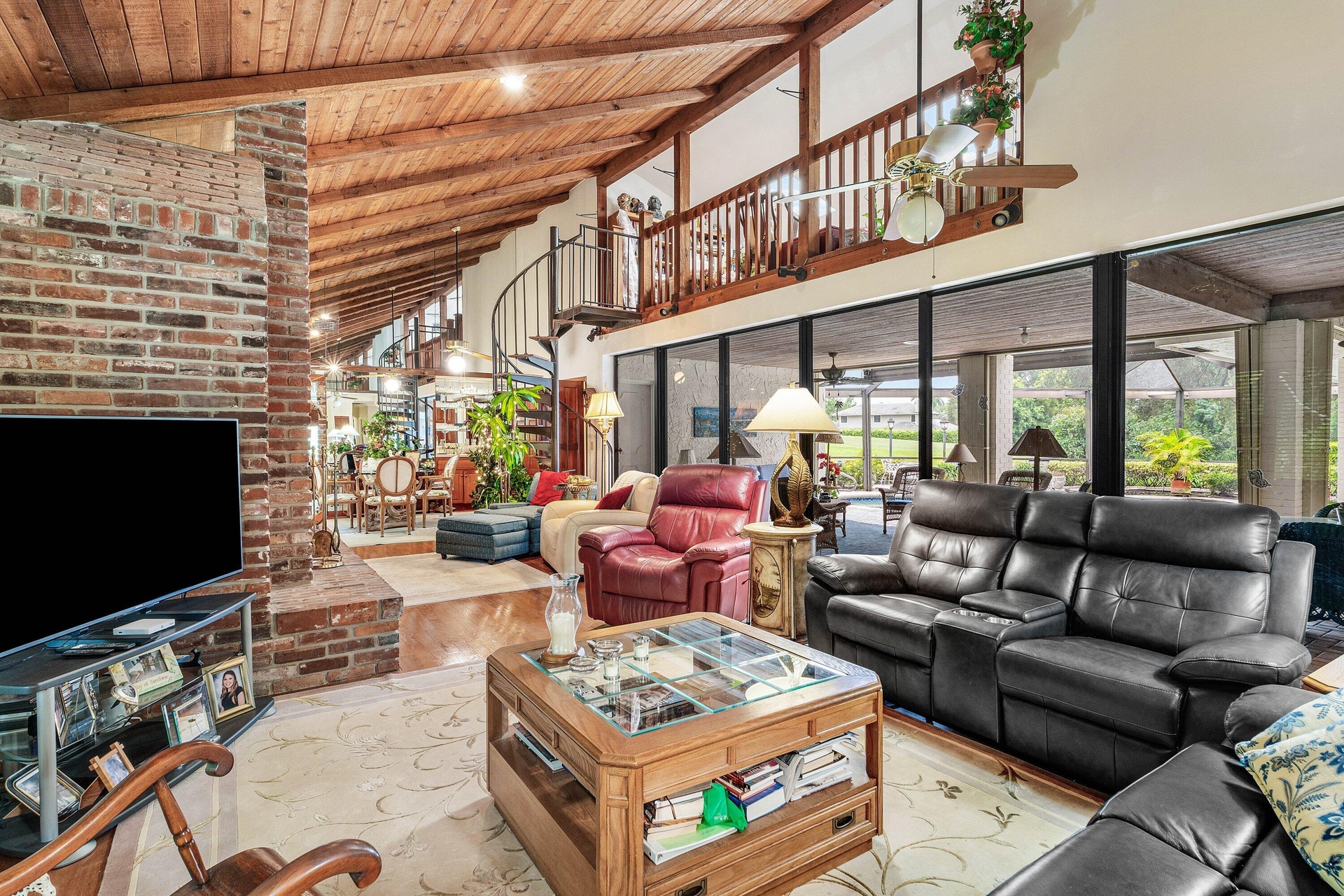 End of Family Room w/ loft above