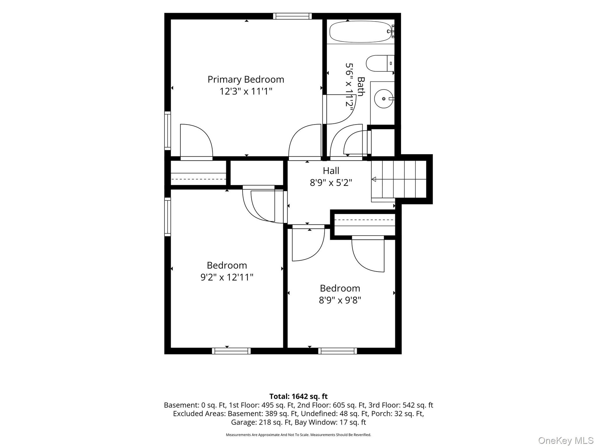 Upper level floor plan