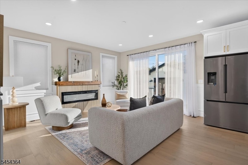 living room with fireplace