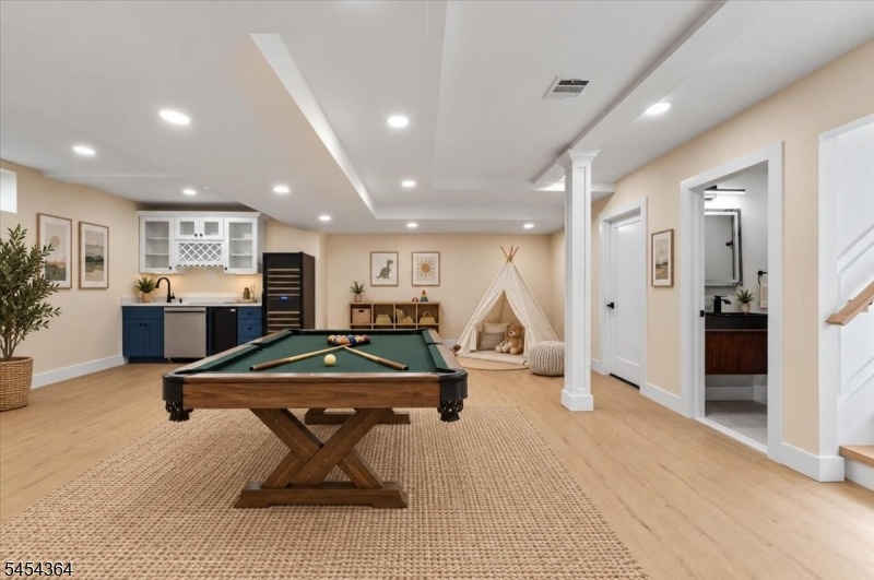 basement virtually staged