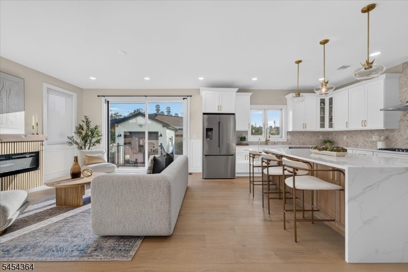 living room and kitchen