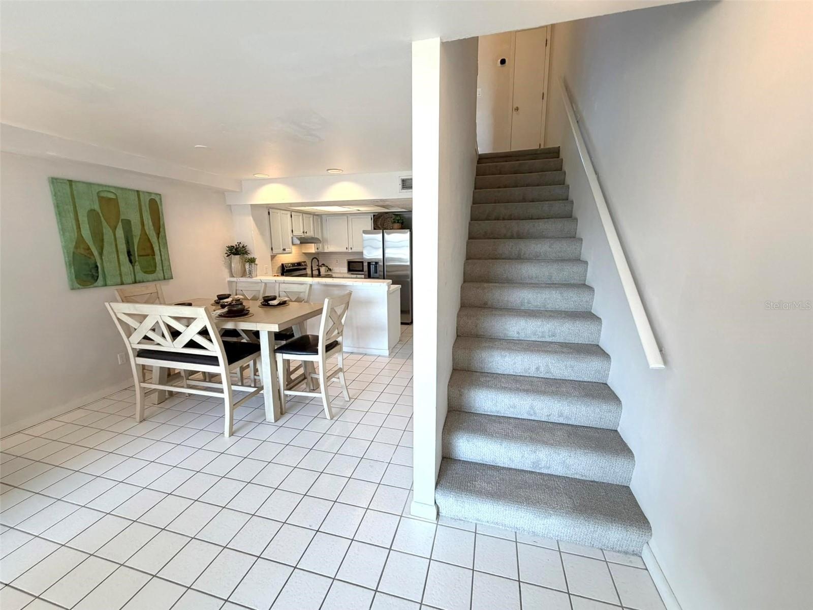 Head upstairs to the Primary and Second Suite.