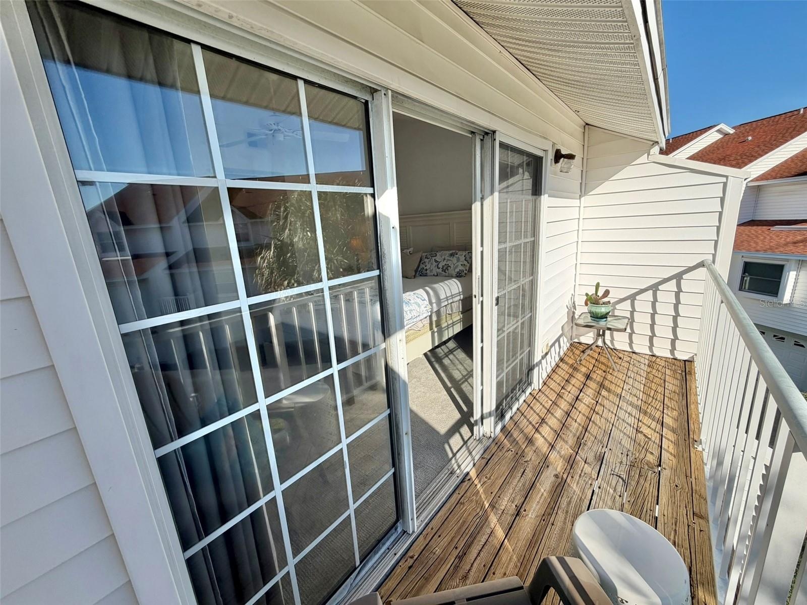 Private Deck off Primary Bedroom with Intracoastal Waterway & Pool views.