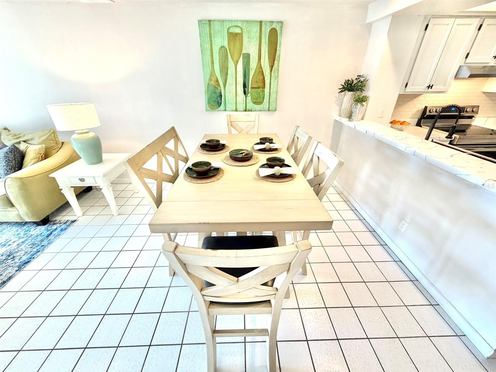 Spacious and flexible dining space.