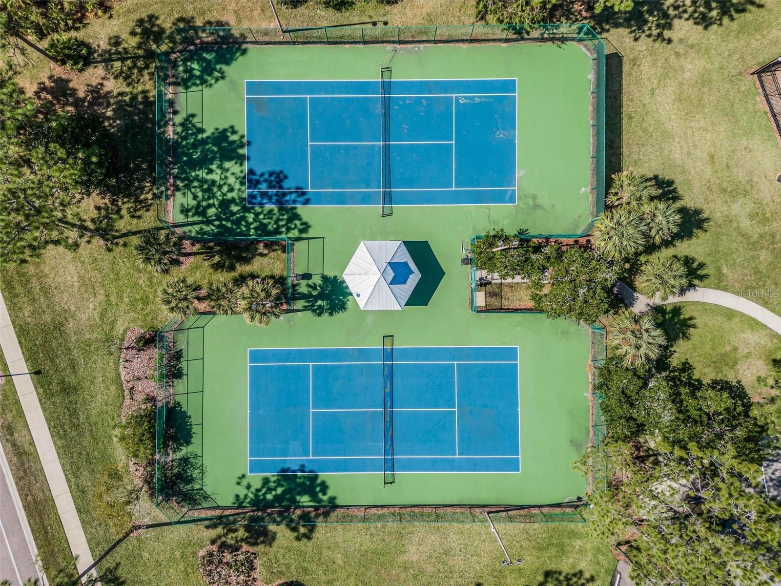 Arial View of Tennis Courts