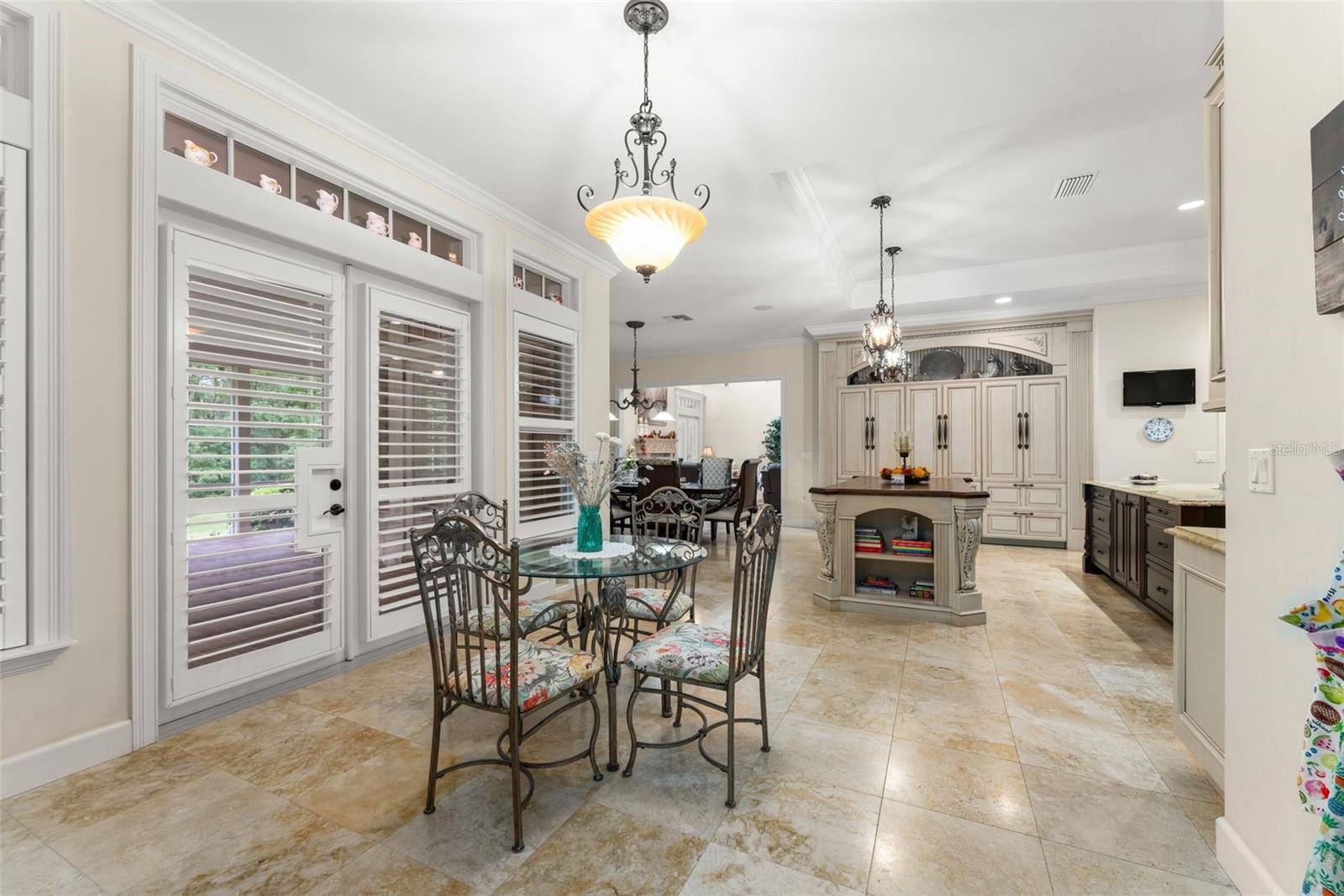 small breakfast table space off of the kitchen
