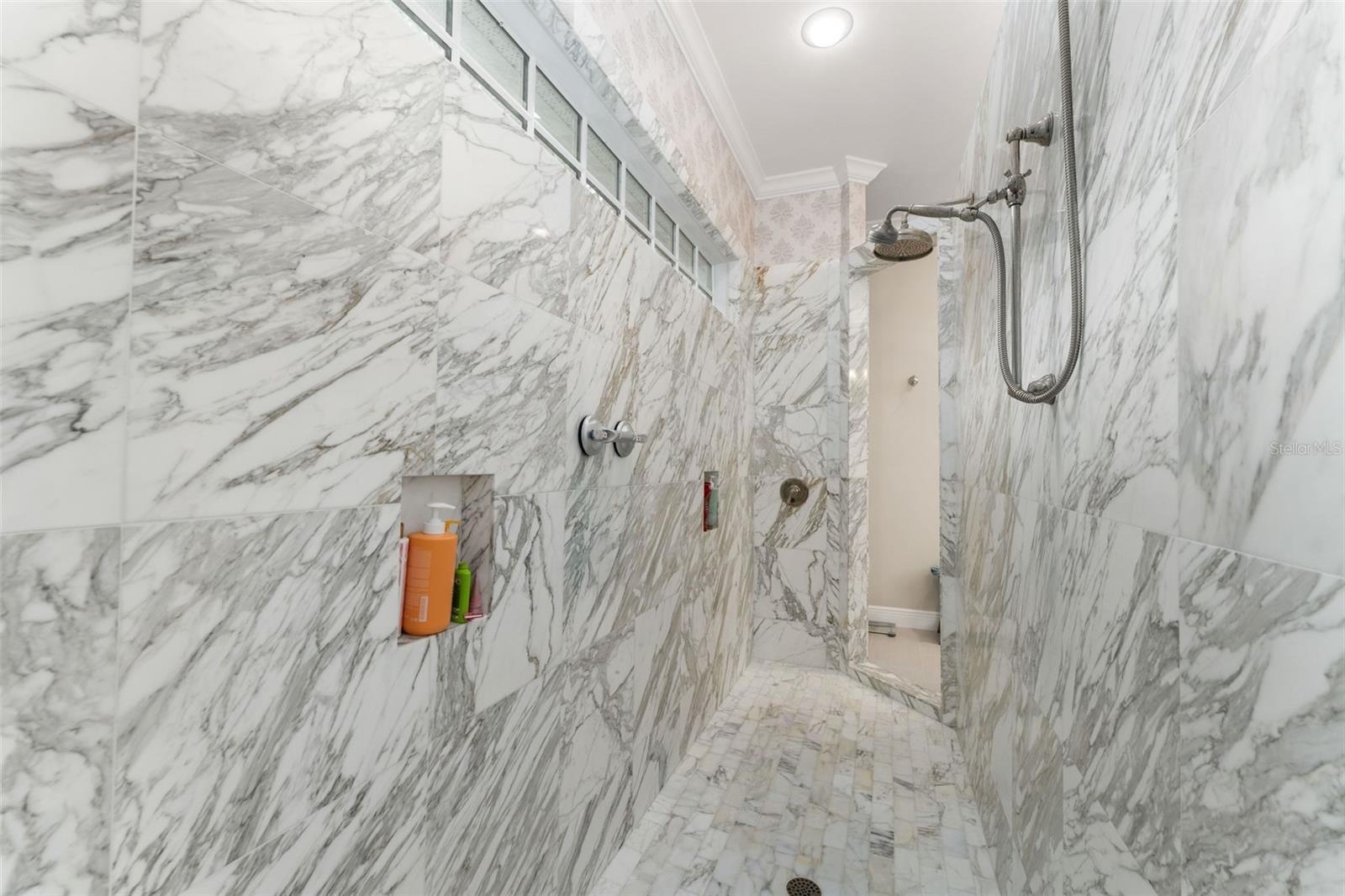 master bath walk through shower