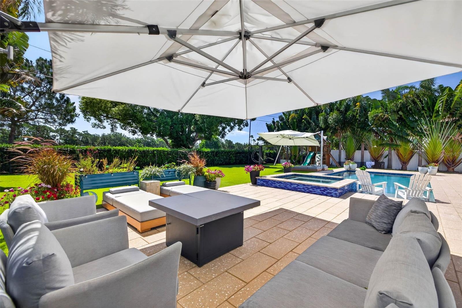 Expansive Pool Deck Generous Entertaining Areas