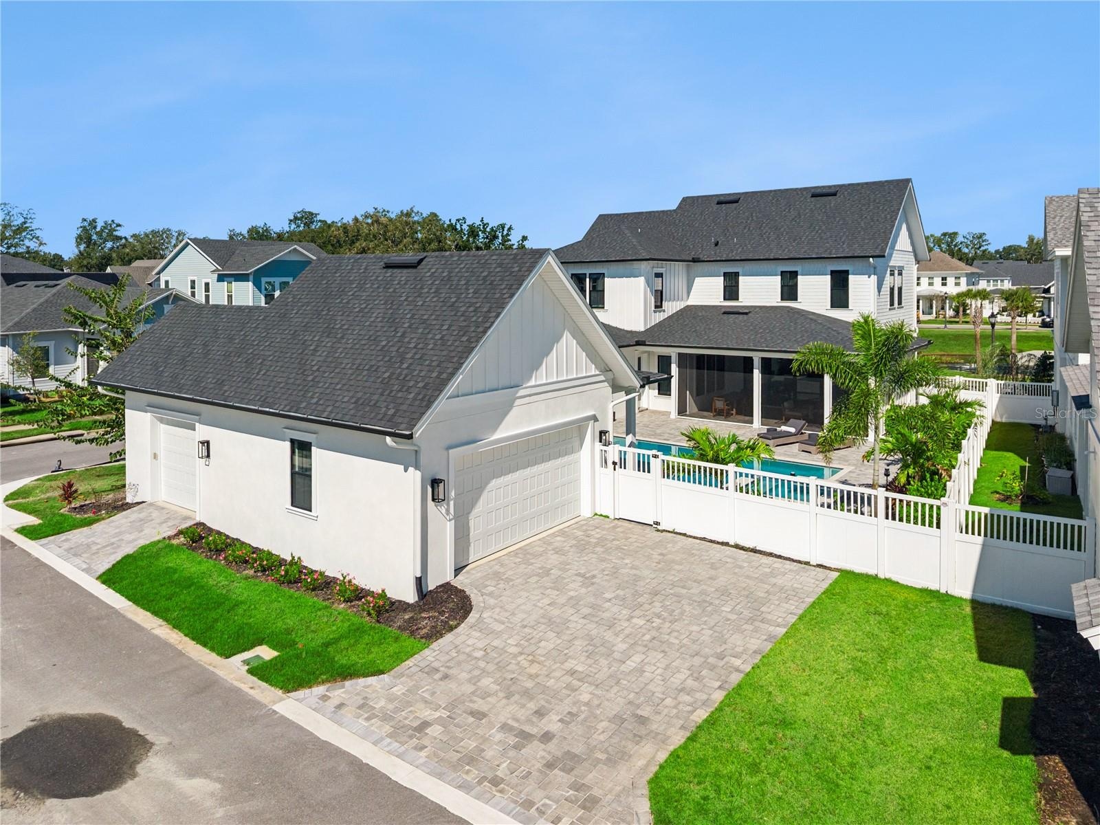 2.5 car garage with additional space for golf cart!