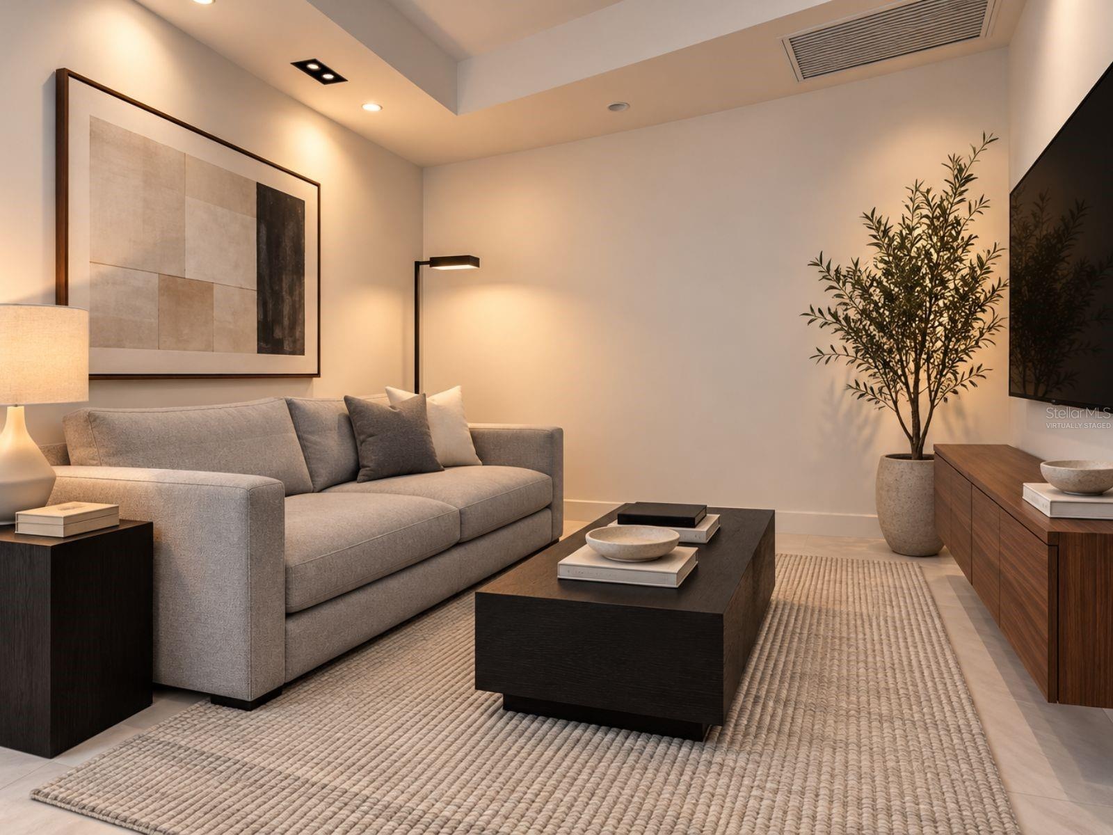 Virtually staged bonus room-can be a media room