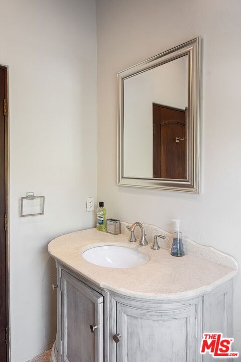 Bathroom vanity with stone cou