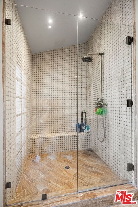 Glass-enclosed shower finished