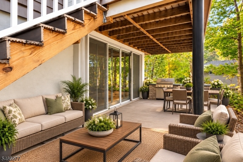 Virtually staged patio