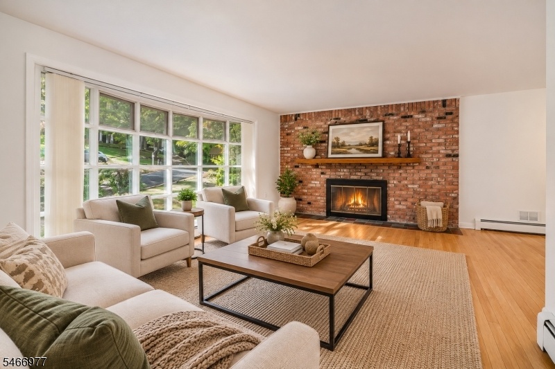 Virtually staged living room