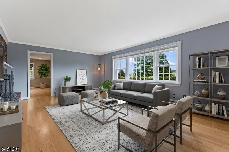 Virtually staged family room
