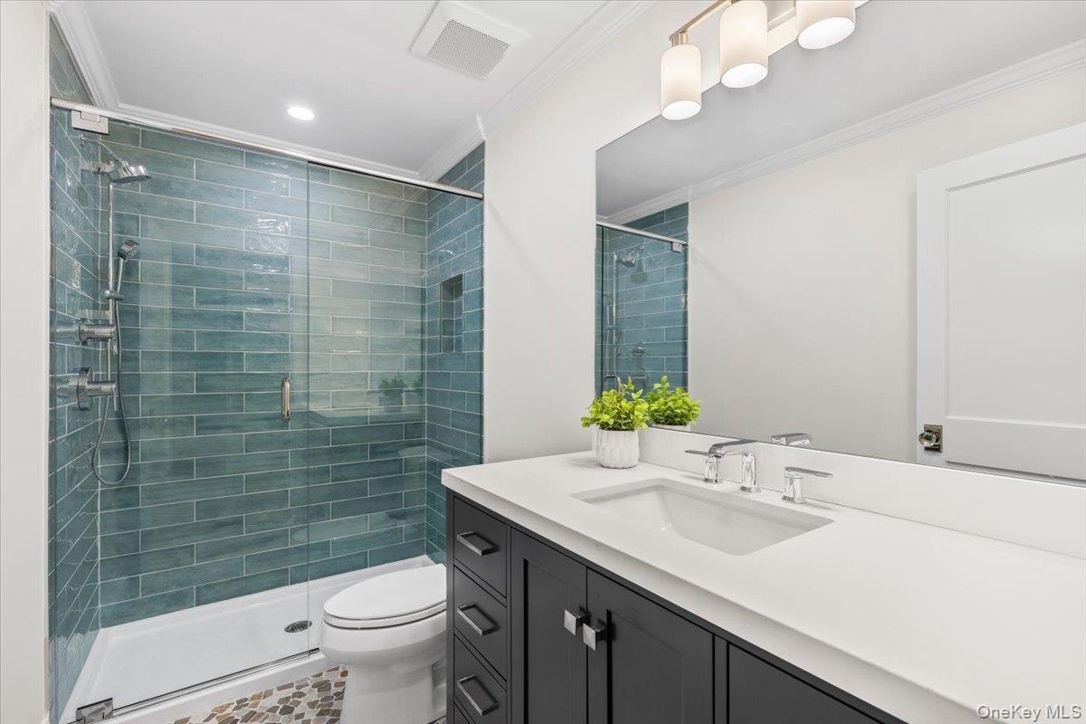 Basement full bathroom.