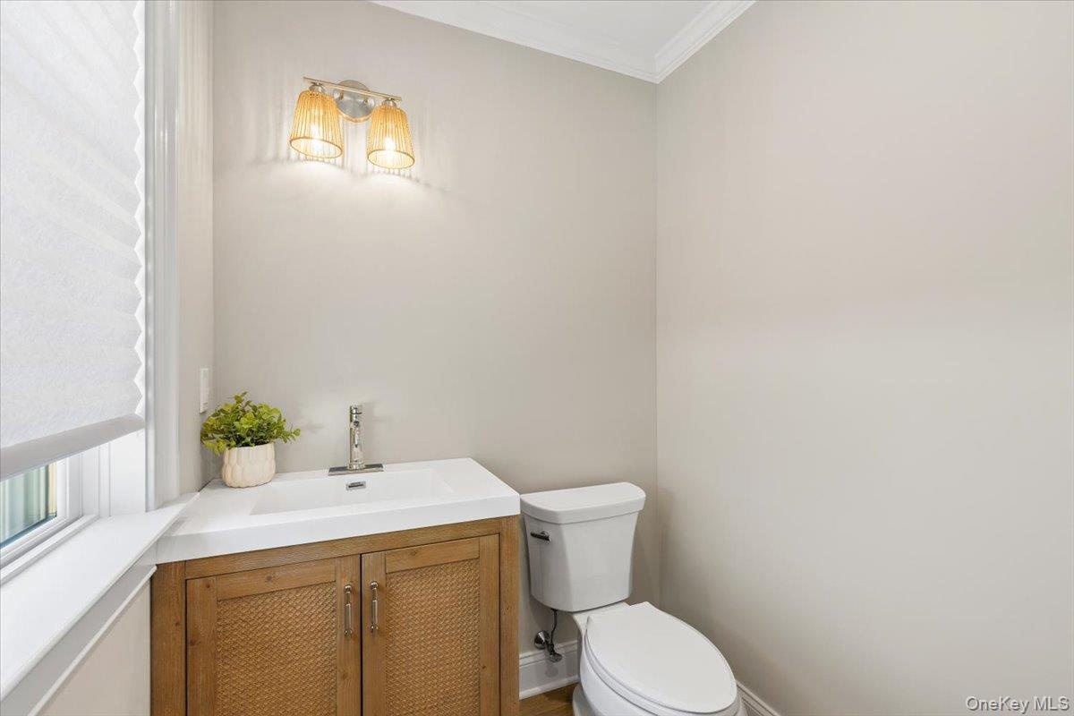 First floor powder room