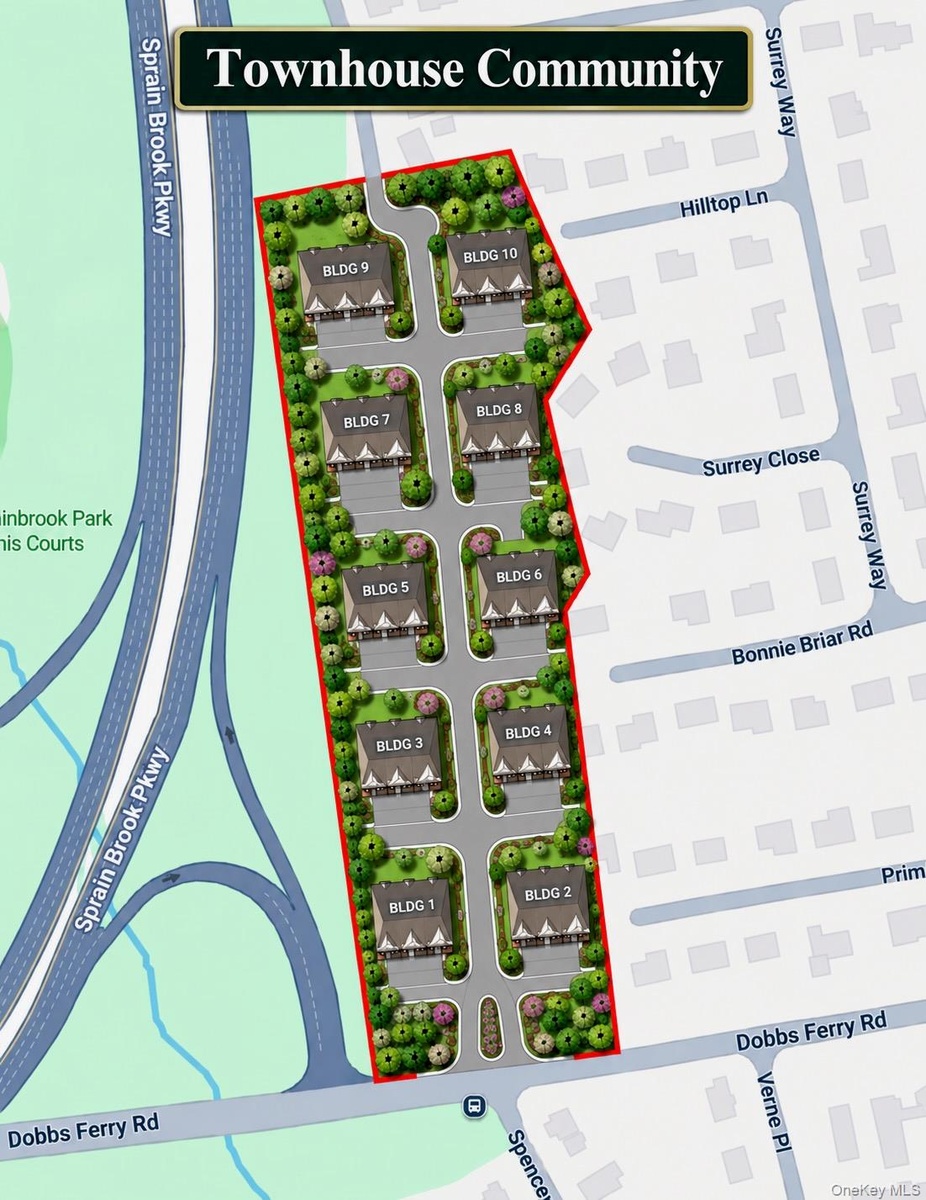 AI rendition of townhouse community concept.