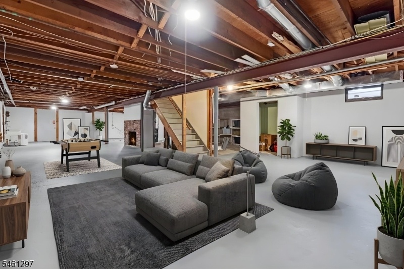 Virtually staged basement