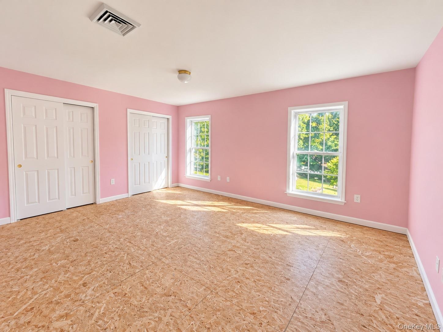 Carpet has been removed from bedrooms