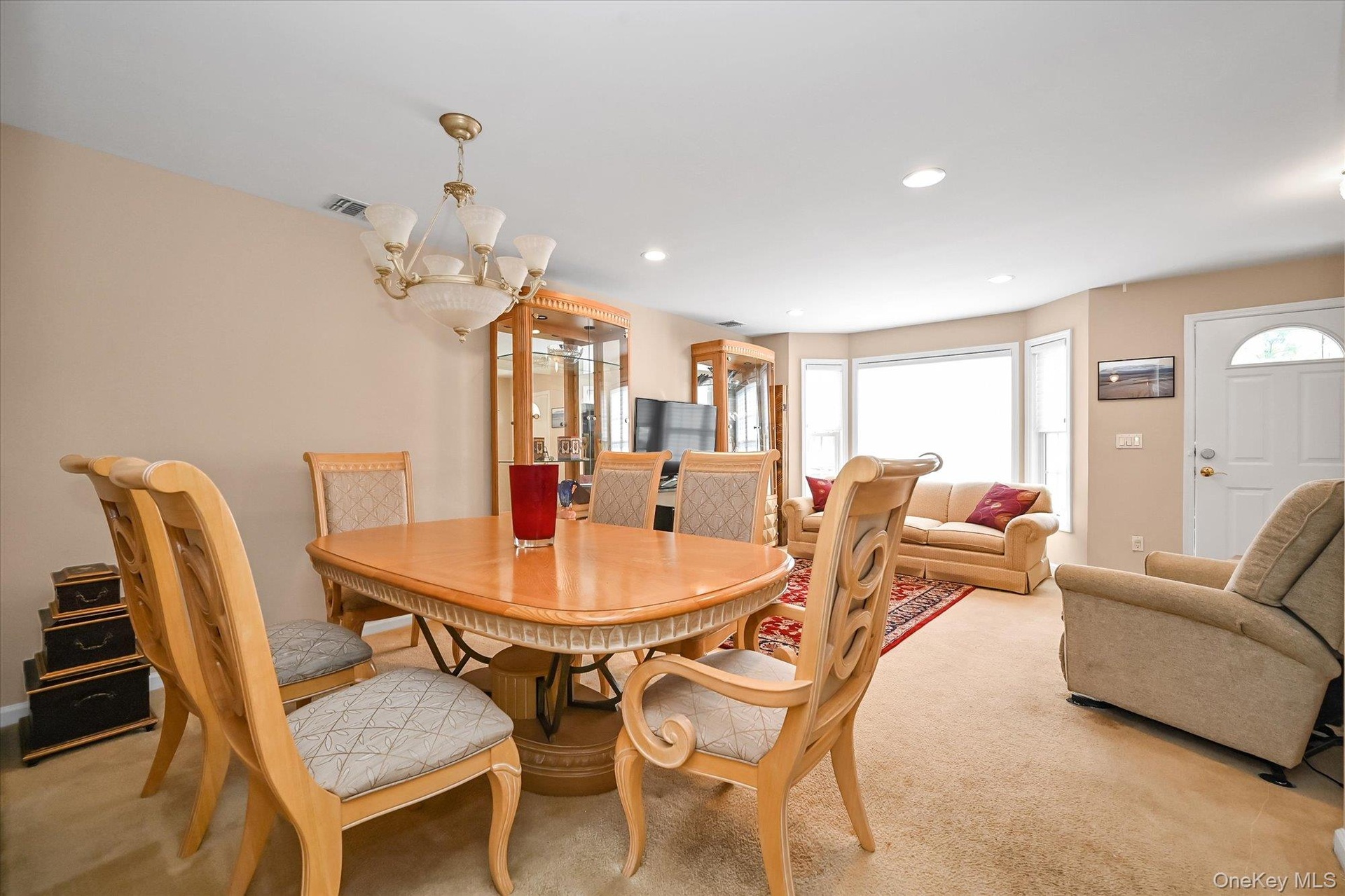 Dining area easily seats 8-10.
