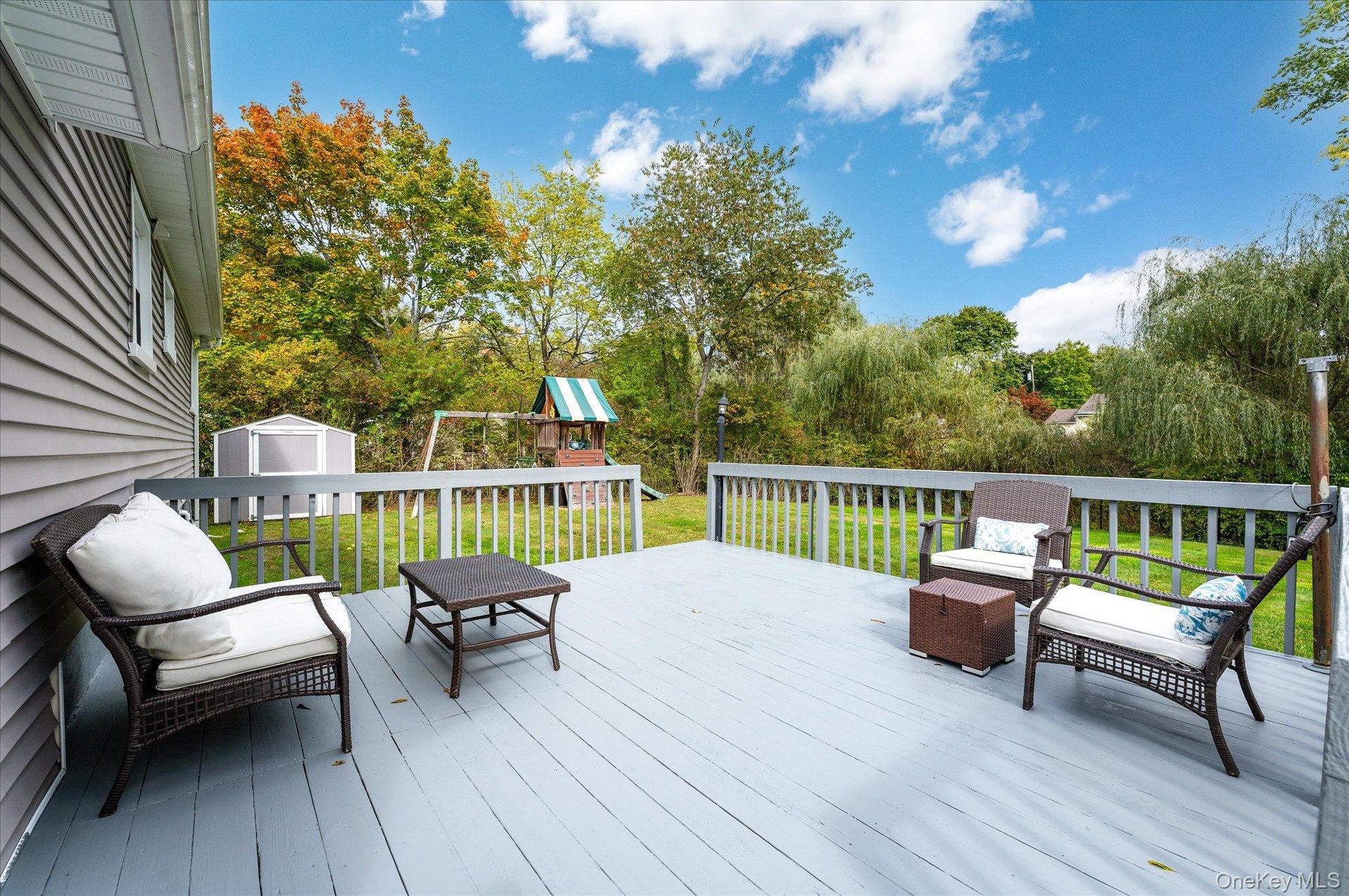 Large, Newly Painted Deck