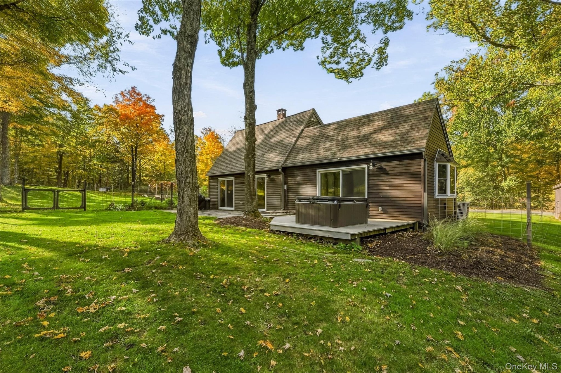 Showing Deck and Hot Tub
